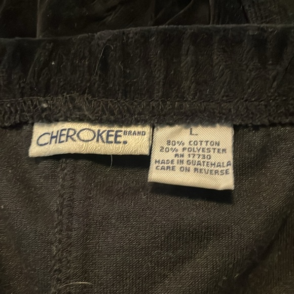 Vintage Cherokee Black Velvet Maxi Skirt with‎ Slit in Back Large - Picture 4 of 5